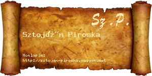 Sztoján Piroska névjegykártya